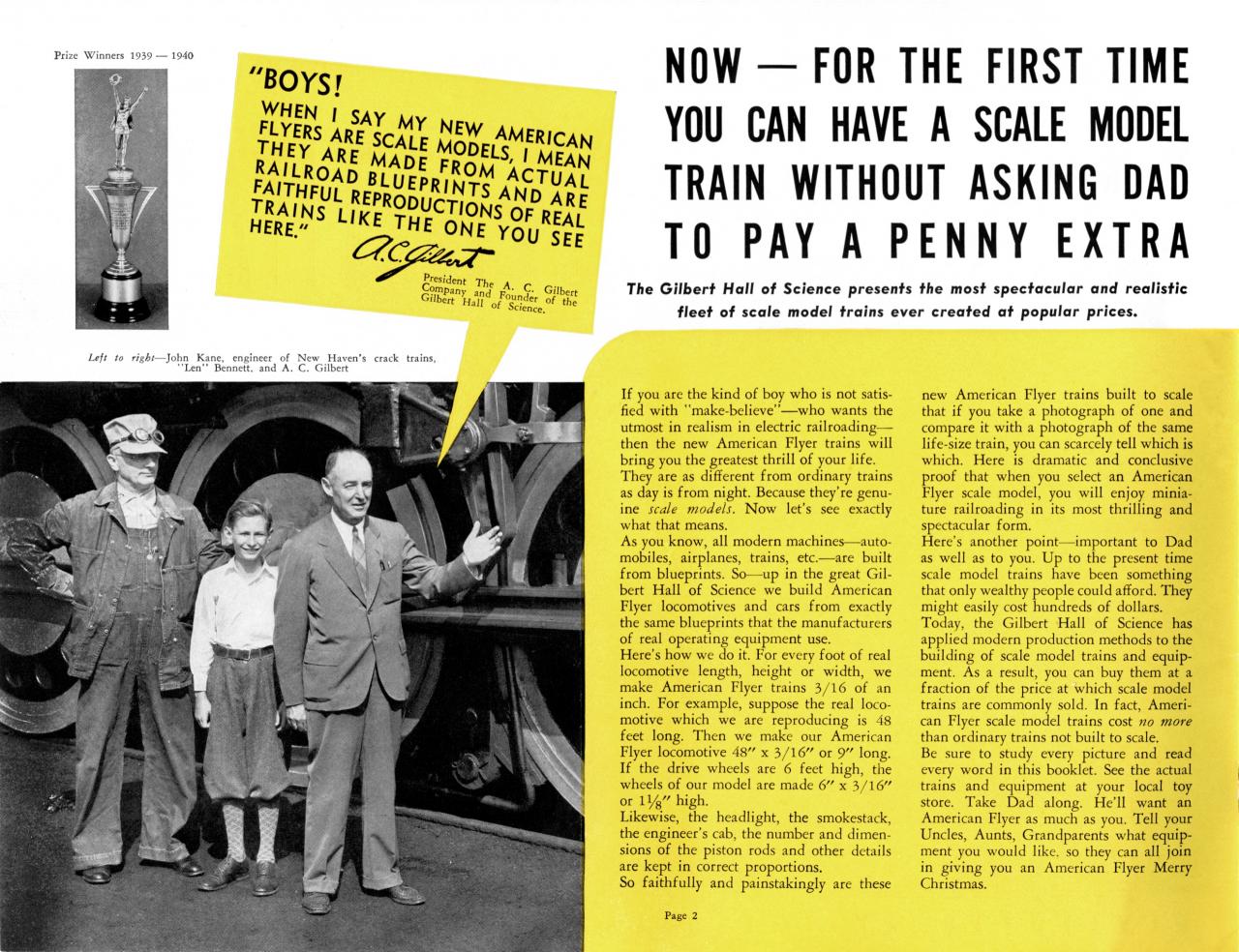 American Flyer Trains 1940, page 2 A.C. Gilbert Catalog Archive
